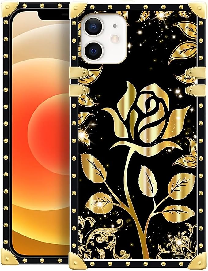 Compatible with iPhone 11 Case, Shine Gold Rose Luxury Golden Decoration by Unknown