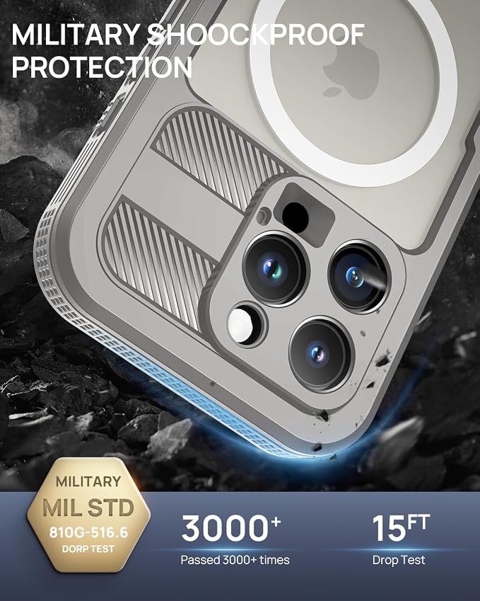 Lanhiem Magnetic for iPhone 16 Pro Max Case, IP68 Waterproof Dustproof Case - Image 5