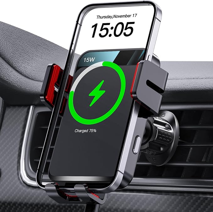 Wireless Car Charger, MOKPR Auto-Clamping Car Mount 15W/10W/7.5W Fast Charging by MOKPR