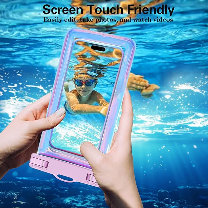 Up to 8.3" 4 Pack Iridescence Universal Waterproof Phone Pouch, Large Phone - Image 7