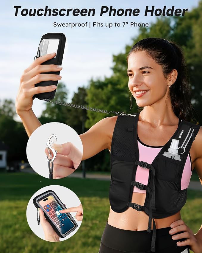 MOKURA Running Vest for Women Men, Lightweight Hydration Vest - Image 3
