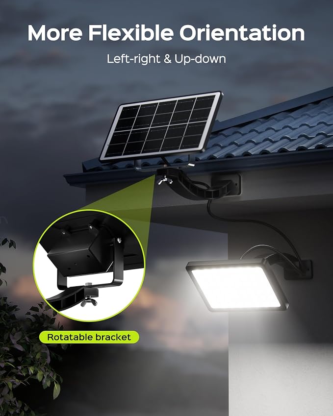 JACKYLED 1000 Lumens 299 LED Solar Lights Outdoor Bright Solar Dusk to Dawn - Image 8