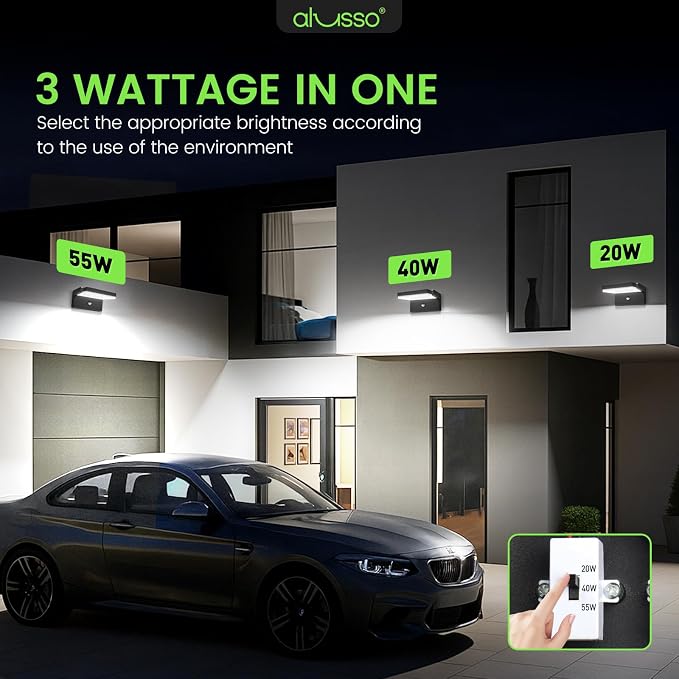 ALUSSO® 20W/40W/55W LED Outdoor Motion Sensor Wall Light, 3000K/4000K/6500K - Image 4