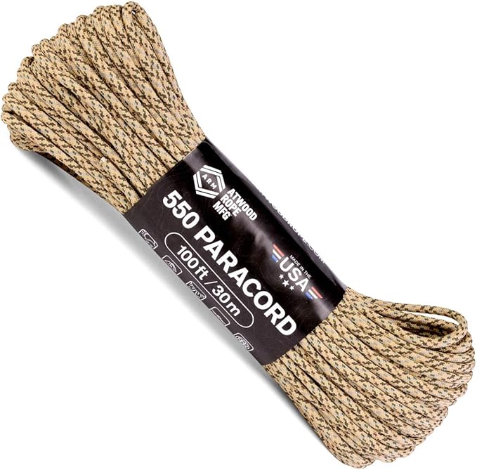 Atwood Rope MFG 550 Paracord 100 Feet 7-Strand Core Nylon Parachute Cord by AtwoodRopeMFG