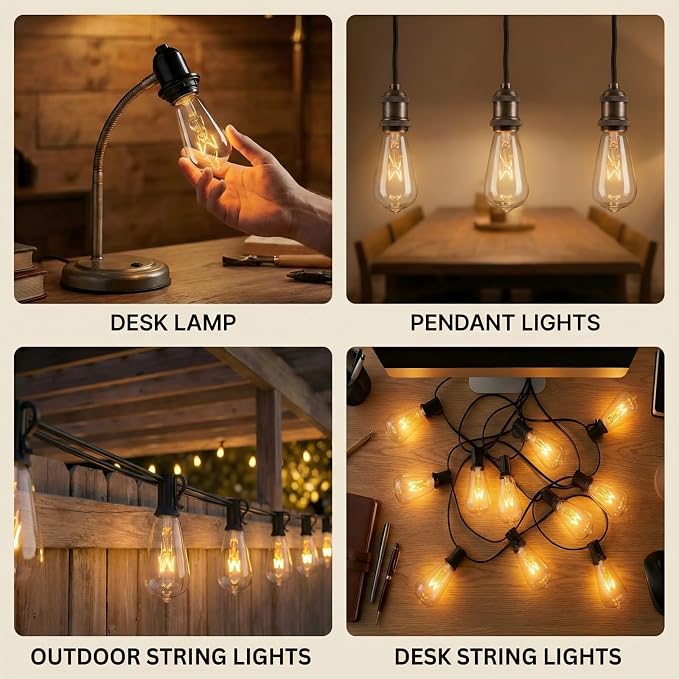 10 Pack ST40 Replacement Bulbs for Outdoor String Lights, 7W E17 Intermediate - Image 7