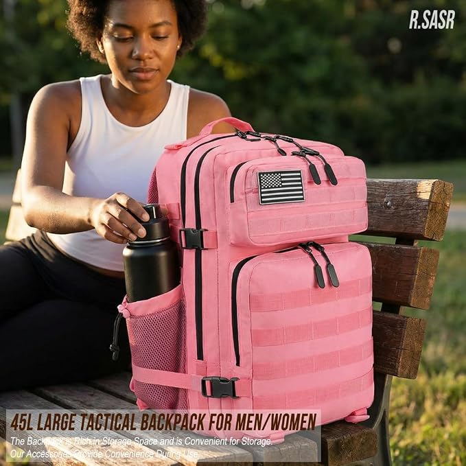 45L Tactical Backpack for Men Women, Military Assault Pack - Image 7