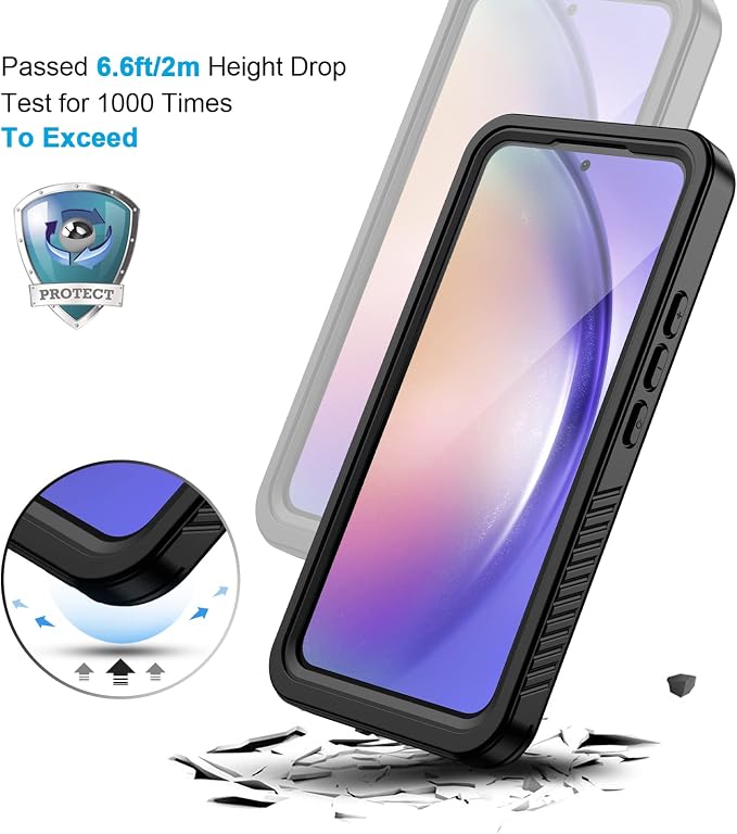 Lanhiem for Samsung Galaxy A54 5G Phone Case, IP68 Waterproof Dustproof - Image 5