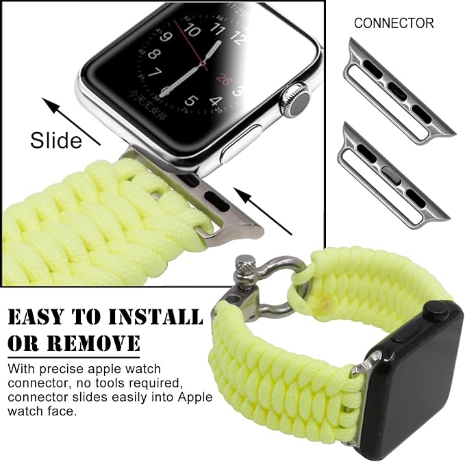 Savior Survival Gear Apple Watch Band 38mm Replacement Survival Paracord Watch - Image 3