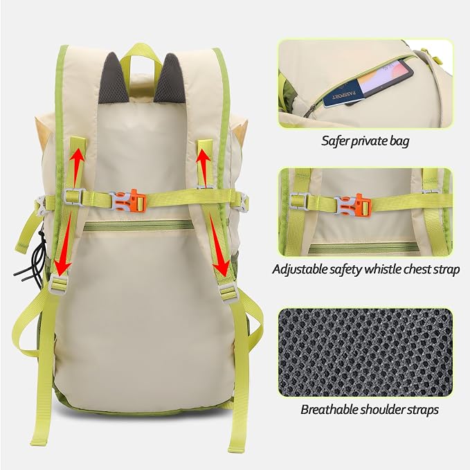 Seektop Ultra Lightweight & Packable Hiking Backpack 20L, Water-Resistant - Image 4