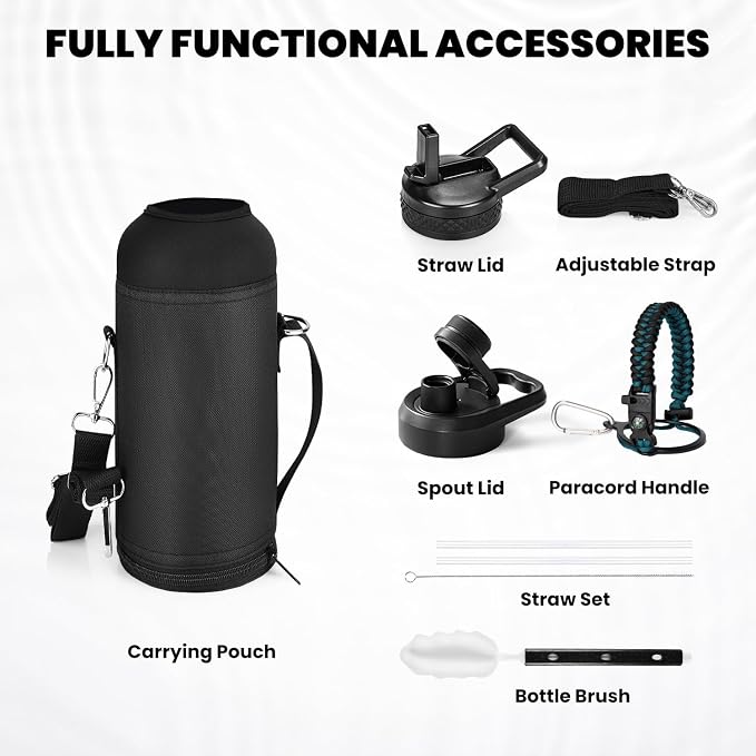 RAYMYLO Insulated Water Bottle 40 oz, Triple Wall Vacuum Stainless Steel - Image 6