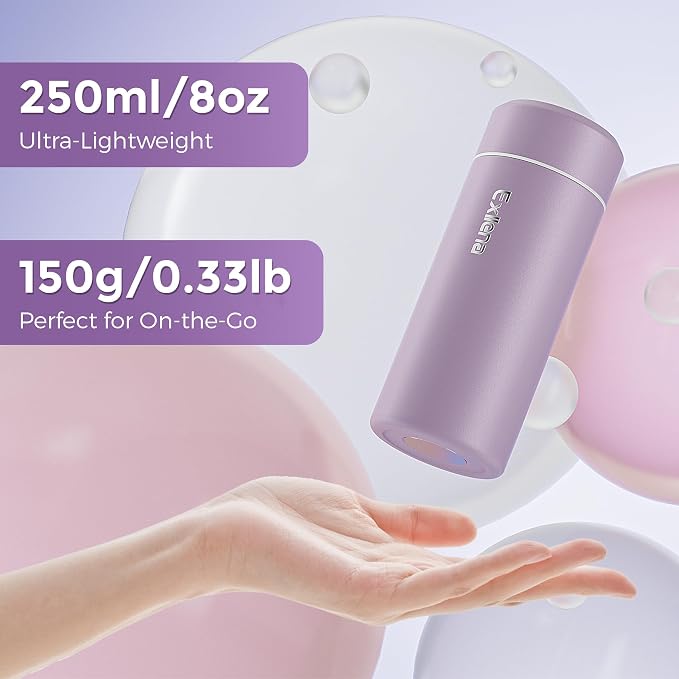 【Upgraded】Exllena Small Insulated Water Bottle 8 oz/250ml– Mini Insulated Water - Image 2