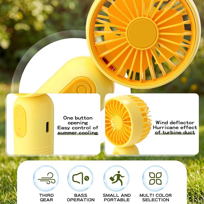 Rossesay 6 Pcs Mini Portable Fan Bulk Cute Handheld Lightweight Small Little - Image 4