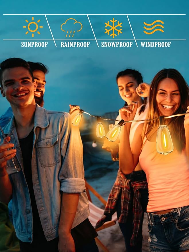 DAMAING Outdoor String Lights Weatherproof 400FT shatterproof connectable Patio - Image 2
