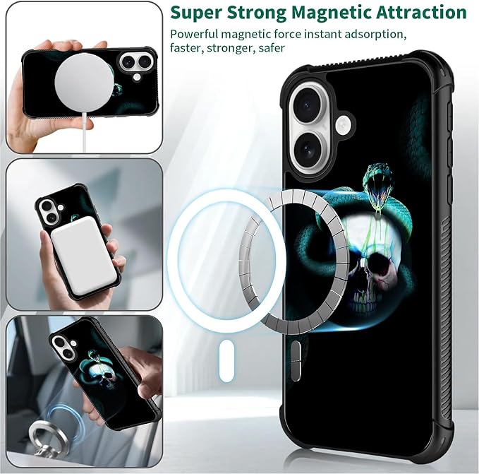 for iPhone 17 Case, for MagSafe Graphic Design for Girl Boy Soft Silicone Hard - Image 5