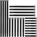 YiwerDer Reusable Fastening Cable Straps and Cable Ties Set 24 Pack, Adjustable by YiwerDer