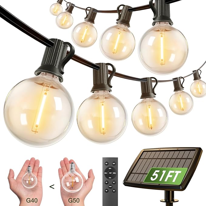 addlon 50FT Solar String Lights by addlon