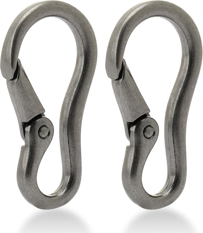 CRAFTMEMORE 2pcs 2 Inches Carabiner Spring Snap Hook Paracord Camping Keychain - Image 2