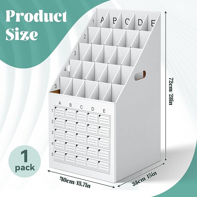 Menkxi 1 Pack 25 Slot Roll File Holder Vertical Blueprint Storage Organizer - Image 2