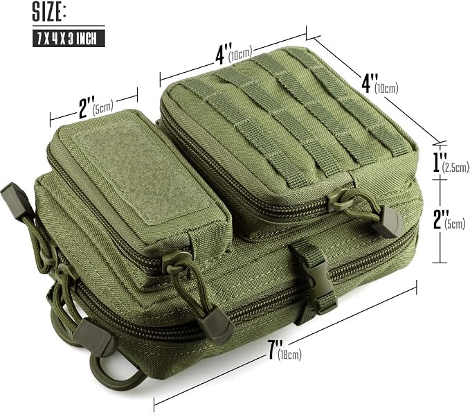 LIVANS Tactical Molle Utility Pouch, EDC Tool Pouch Tactical Phone Pouches Mini - Image 2