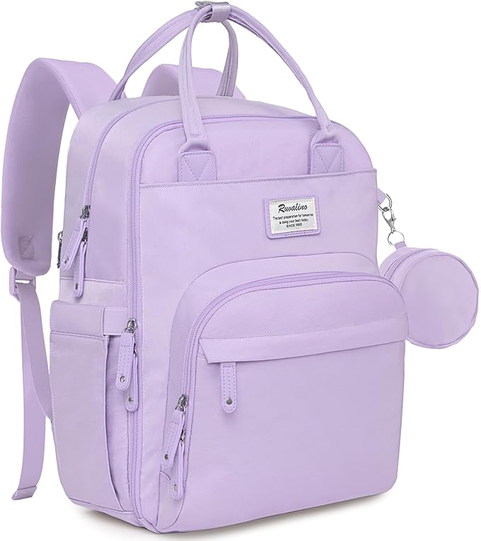 RUVALINO Diaper Bag Backpack, Large Capacity, Waterproof, Taro Purple by RUVALINO