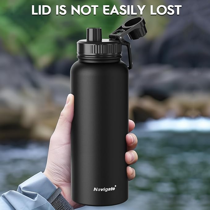 Navigate 40 oz Insulated Stainless Steel Sports Water Bottle - Image 4