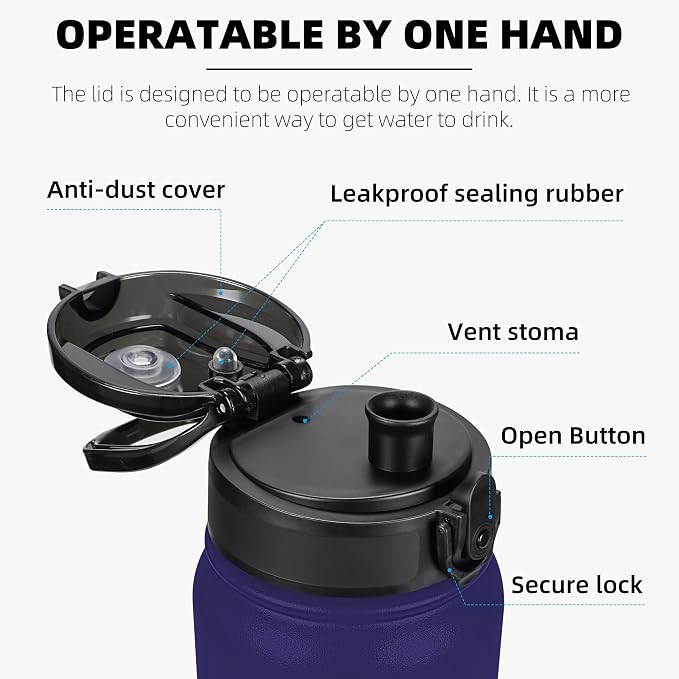 Fanhaw 32 Oz Insulated Stainless Steel Vacuum Water Bottle - Image 2