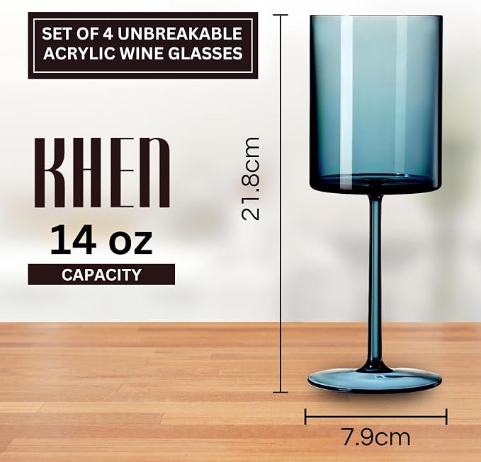Unbreakable Stemmed Square Tritan Acrylic Floating Wine Glasses European Style - Image 2