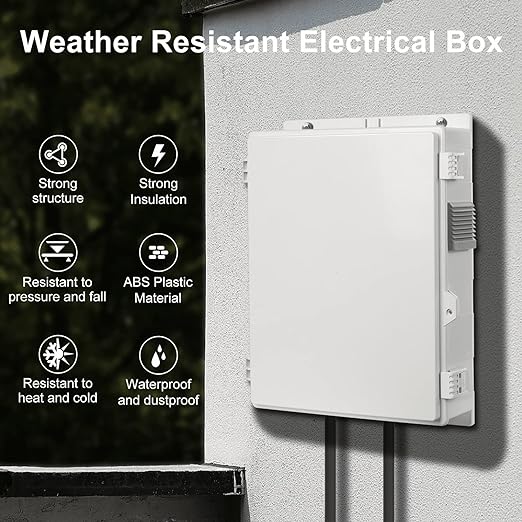 Namunanee Outdoor Electrical Junction Box, ABS Water Resistant Enclosure - Image 2