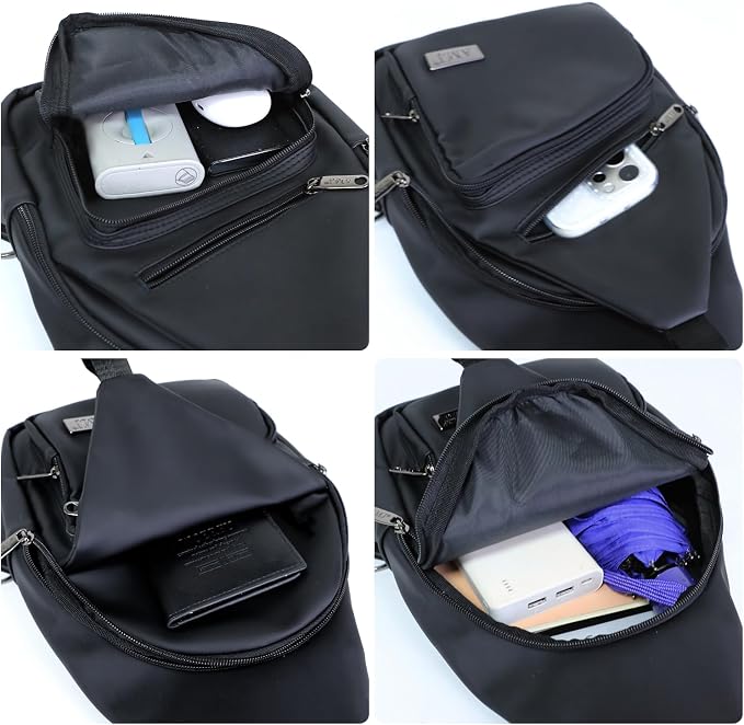 AMJ Crossbody Sling Bag Men Women, Casual Shoulder Backpack, Chest Daypack - Image 5