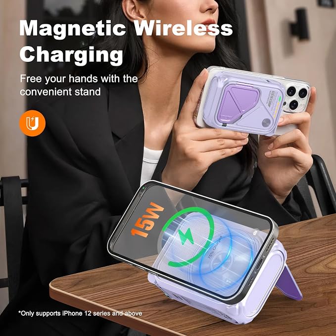 SEANCHEER P05 Portable Charger, Magnetic Power Bank, Small PowerBank, Battery - Image 3