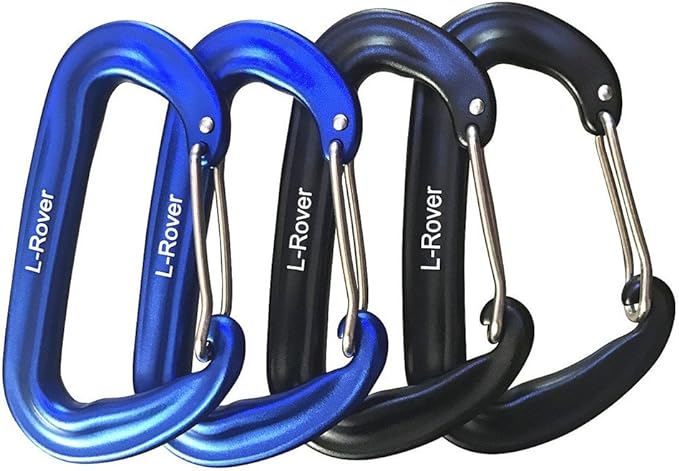L-Rover Carabiner, 12KN Lightweight Heavy Duty Carabiner Clips, Aluminium by Ultra+Sturdy+Carabiner