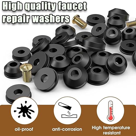 58 PCS Faucet Washer Assortment Kit Outdoor Faucet Repair Kit - Image 4