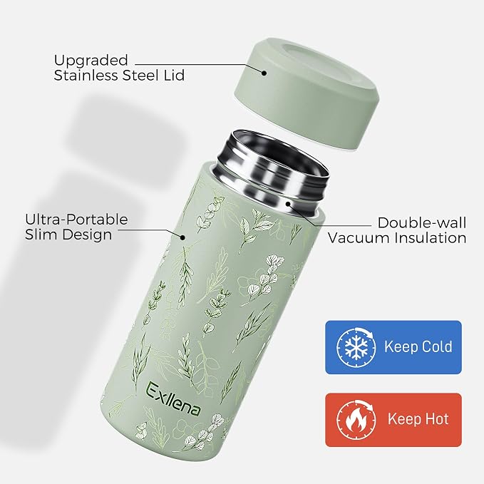 【Upgraded】Exllena Small Insulated Water Bottle 8 oz/250ml– Mini Insulated Water - Image 3