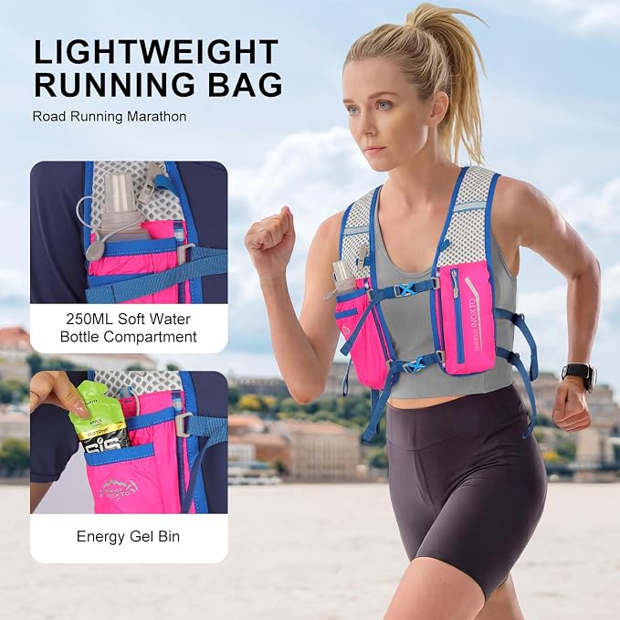 INOXTO Running Hydration Vest Backpack, Lightweight Insulated Pack - Image 3
