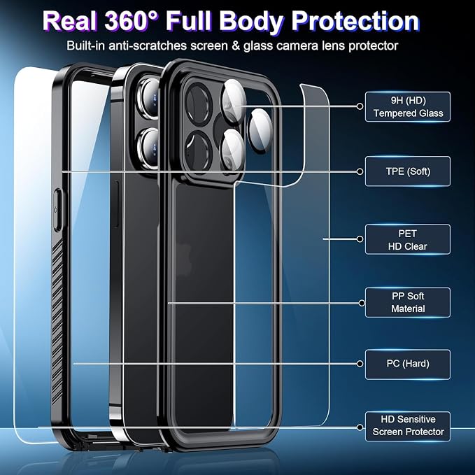 2025 New Designed for iPhone 15 Pro Max Case Waterproof, Phone Case for iPhone - Image 5