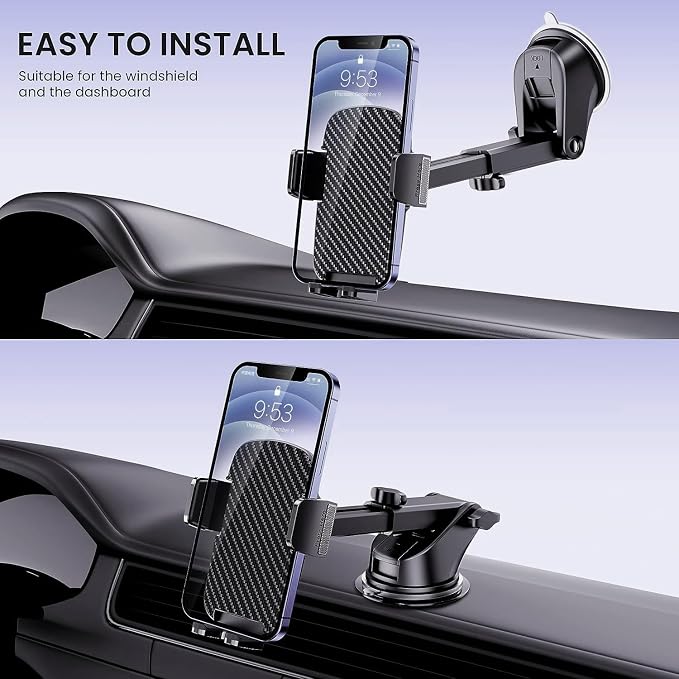 Qifutan Universal Car Phone Holder Automobile Cell Phone Holder Car Mount - Image 2