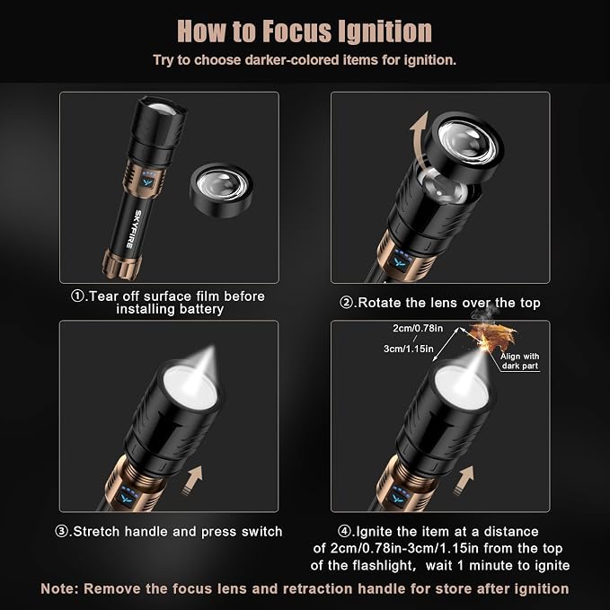 SKYFIRE Rechargeable Flashlights High Lumens - Image 5