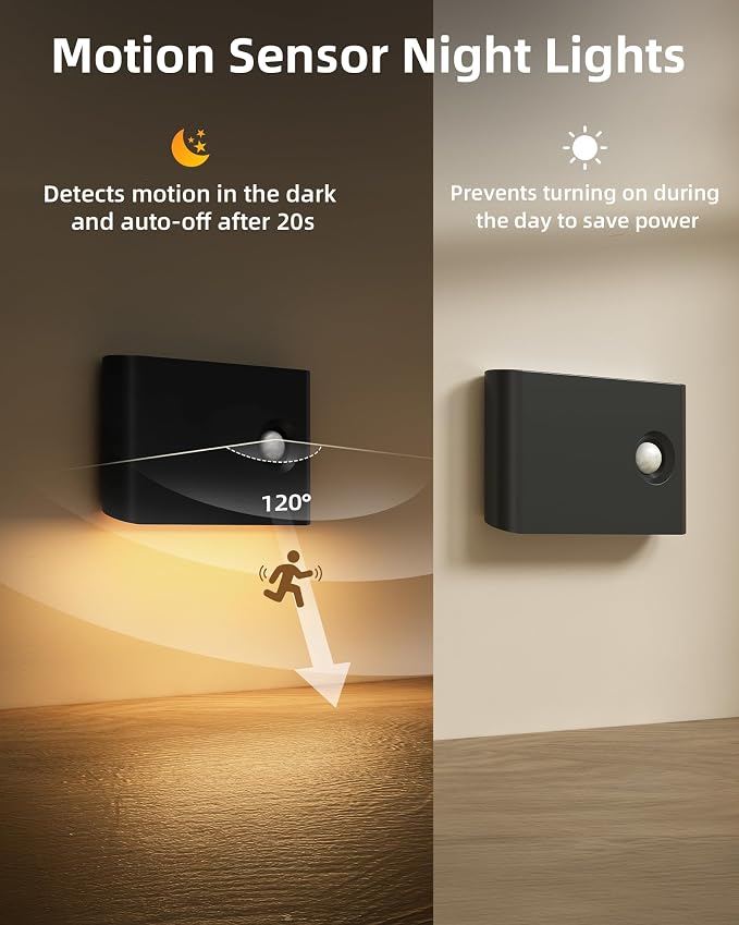 EZVALO 3 Pack Motion Sensor Night Lights, Sync LED Stair Lights Indoor - Image 3