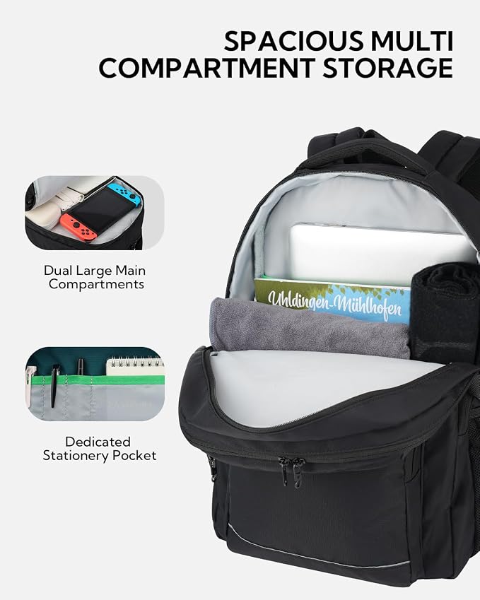 WATERFLY Travel Laptop School Backpack: Big Student College Middle School - Image 5