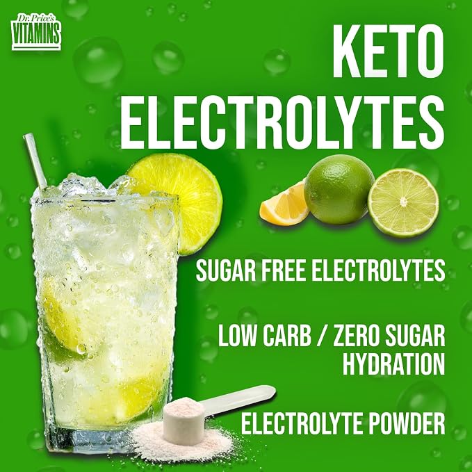 Dr. Price’s Electrolytes Powder Bulk – Lemon Lime, 90 Servings | Sugar Free - Image 7