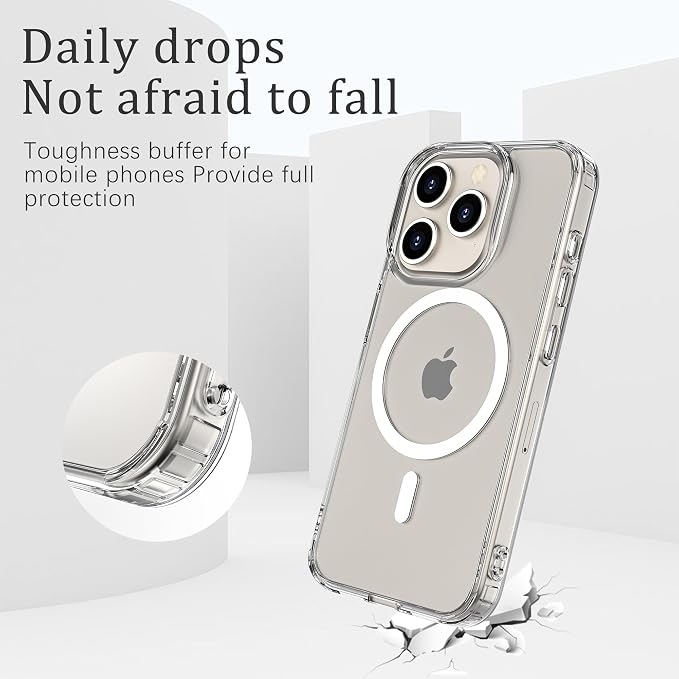 Magnetic Designed for iPhone 15 Pro Case Clear - Image 2