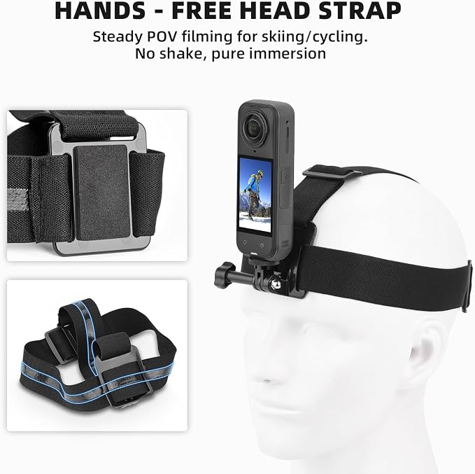 BRDRC Accessories Kit for Insta 360 X5 X4 Air, Chest Mount Head Strap Harness - Image 4