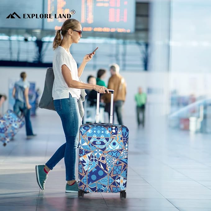 Explore Land Travel Luggage Cover Suitcase Protector Fits 27-30 Inch Case - Image 6