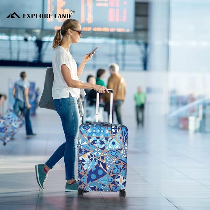 Explore Land Travel Luggage Cover Suitcase Protector Fits 18-22 Inch Case - Image 6