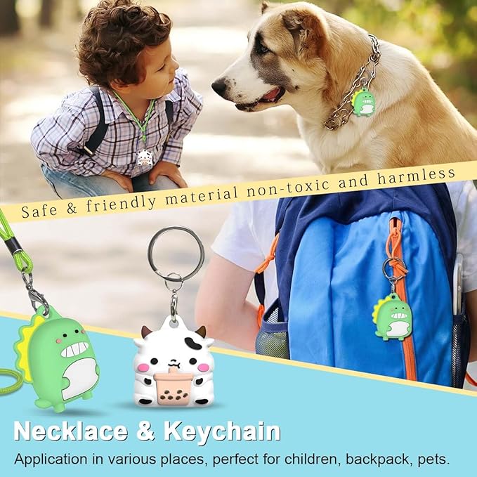 4-Pack Cute Case for AirTag 2/1 Necklace Design, Waterproof Air Tag Necklace - Image 4