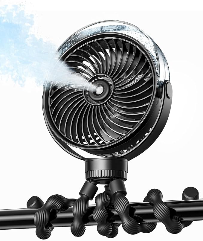 SWEETFULL Misting Stroller Fan – Portable Baby Fan by SweetFull%C2%AE