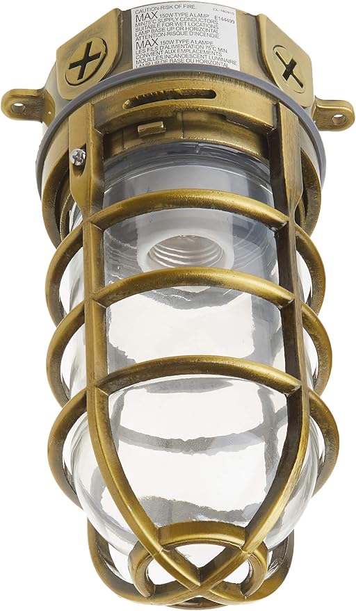 Woods L1706AB Vandal Resistant 150W Incandescent Security Light; Ceiling Mount; by Woods