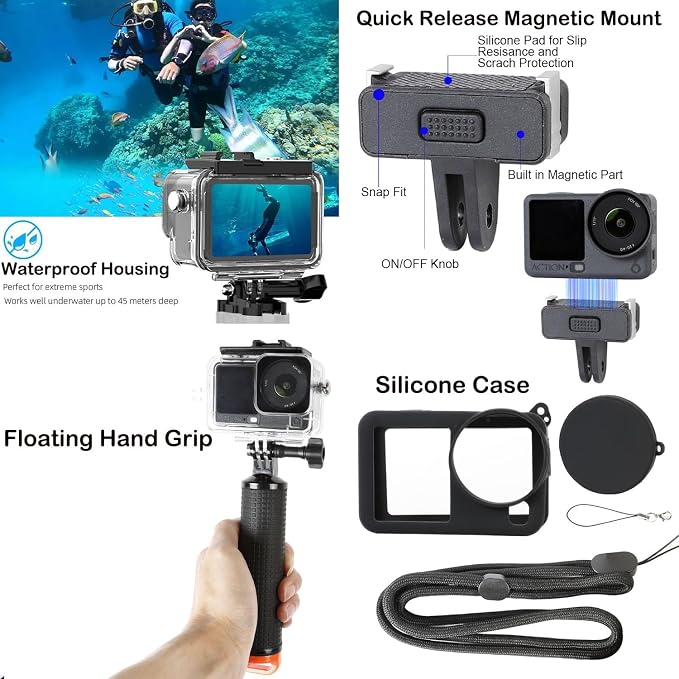 PellKing Accessories Kit for DJI Osmo Action 6, Carrying Case - Image 5