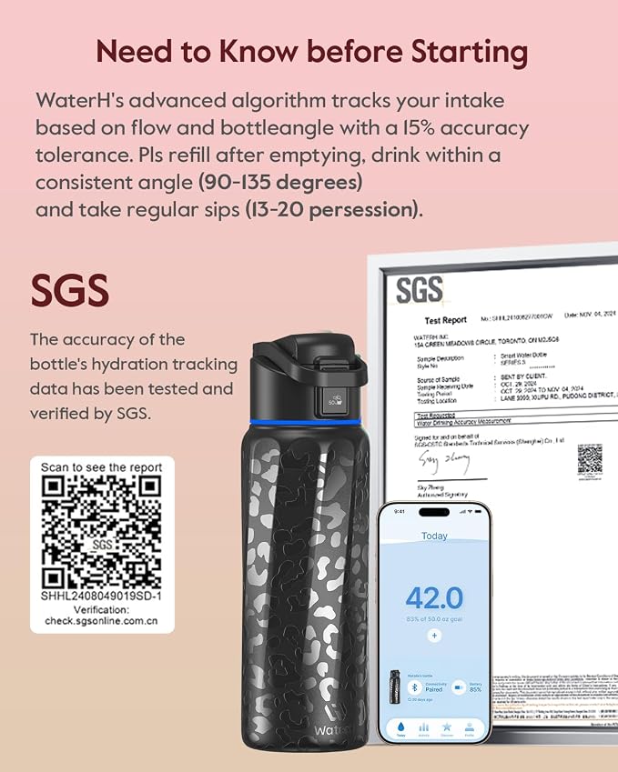 BOOST Smart Water Bottle with Reminder & Tracker, Double Wall Vacuum Insulated - Image 7