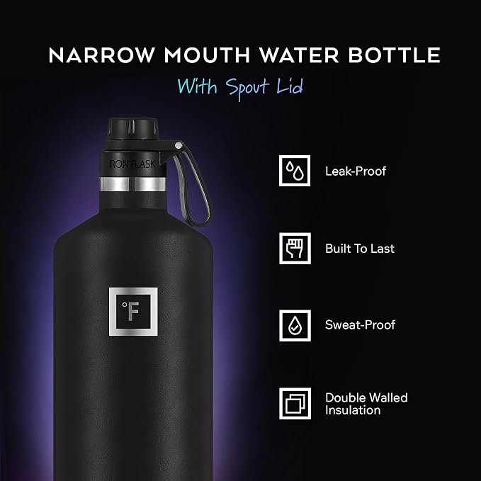 IRON °FLASK Camping & Hiking Hydration Flask - 64 oz Cotton Candy - Image 2